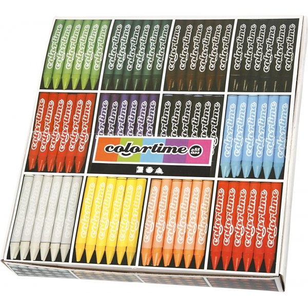 Colortime Färgkritor - mixade färger - 12 x 24 st Colortime Färgkritor - mixade färger - 12 x 24 st