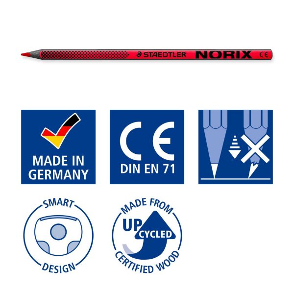NORIX farveblyanter assorterede farver - 12-pak NORIX farveblyanter assorterede farver - 12-pak