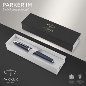 Rollerballpenna Parker IM - Matte Blue CT Rollerball - Fine svart