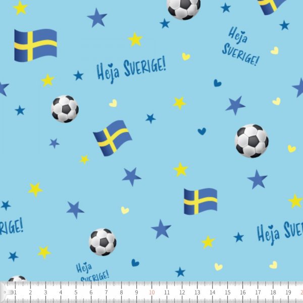 Mønstret jersey Cheer Sverige 150 cm - VM Mønstret jersey Cheer Sverige 150 cm - VM