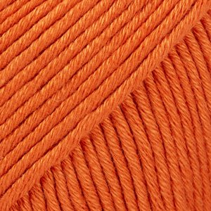 DROPS Muskat Uni Colour garn - 50g - Mörk orange (49) DROPS Muskat Uni Colour garn - 50g - Mörk orange (49)