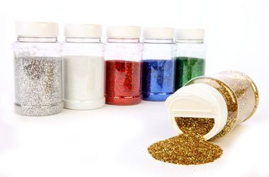 Glitter - Rød - Glitter, Pulver, flager & bolde, Strøelse, klistermærker & små dekorationer, Dekorationmateriale, Hobbymateriale, Håndværk