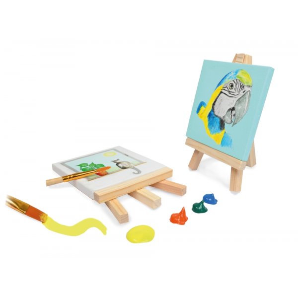 Canvasduk med staffli mini 7,5x7,5 cm 2-pack FSC�