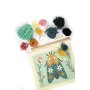 Broderikit med fj�rilsdesign i canvas
