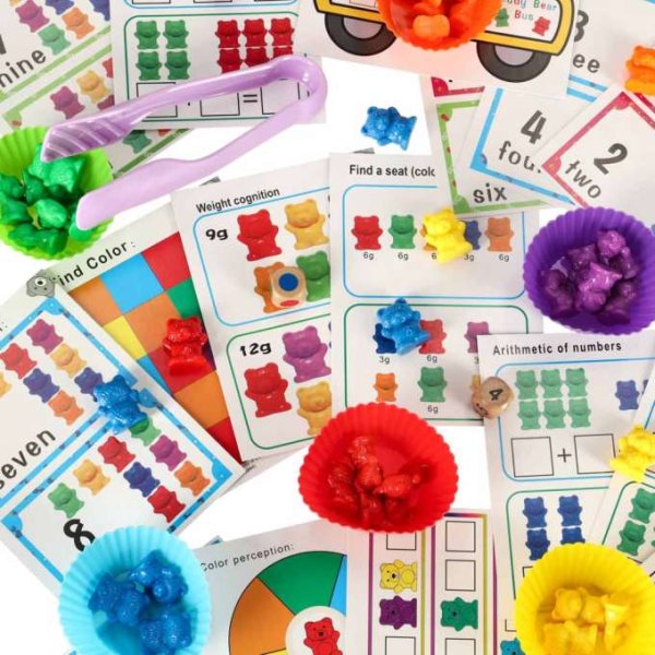 Räkneset med björnar Montessori 44 delar Räkneset med björnar Montessori 44 delar