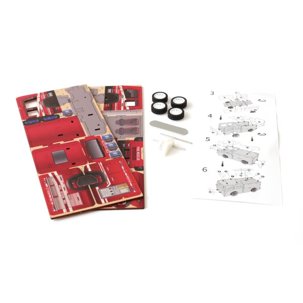 3D-modell i tr� - Brandbil