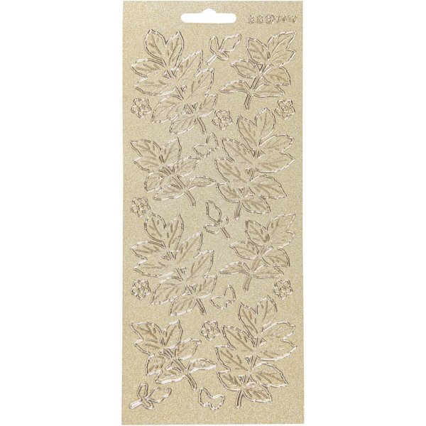 Klistermærkeark 10x23 cm Guld - 1 ark Klistermærkeark 10x23 cm Guld - 1 ark