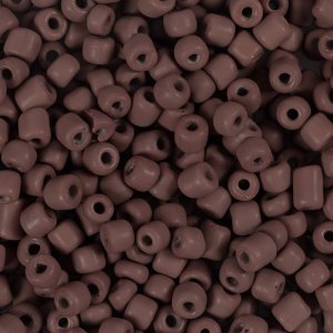 Rocaillepärlor 4 mm matt frozen Mocca 25 g Rocaillepärlor 4 mm matt frozen Mocca 25 g