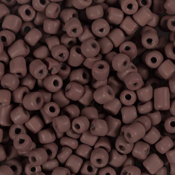 Rocaillepärlor 4 mm matt frozen Mocca 25 g Rocaillepärlor 4 mm matt frozen Mocca 25 g