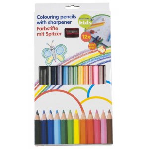 Fargeblyanter med blyantspisser - 12 stk