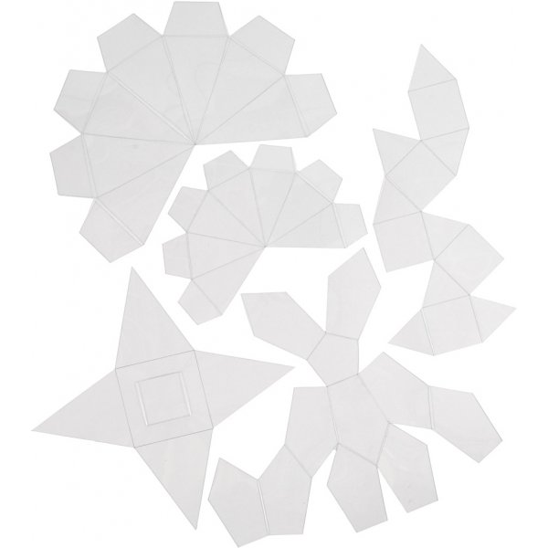 Gjutformar - transparent - geometriska former - 5 st Gjutformar - transparent - geometriska former - 5 st