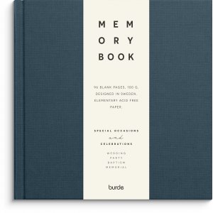 Memory book tekstil uforet mørkeblå uforet Memory book tekstil uforet mørkeblå uforet