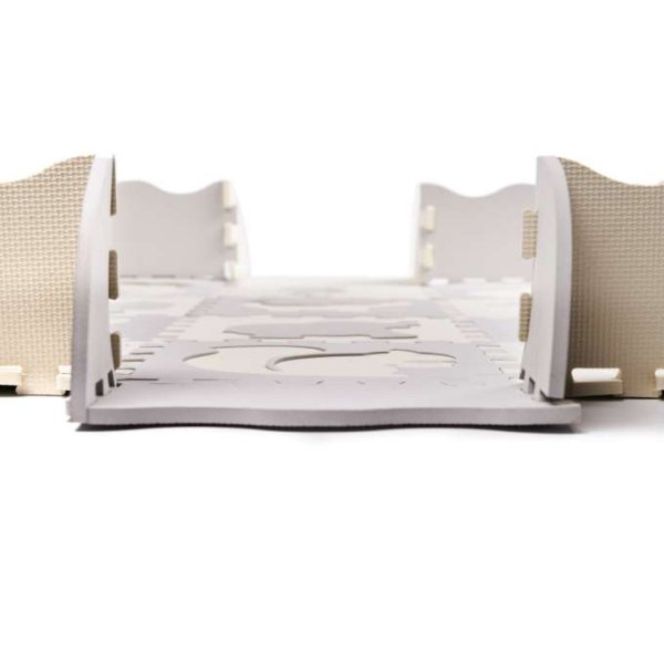 Puslespillmatte i skum med dyremotiver 36 brikker 144 x 144 cm Grå/Ecru Puslespillmatte i skum med dyremotiver 36 brikker 144 x 144 cm Grå/Ecru