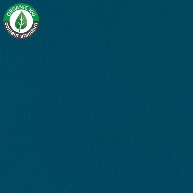 Jersey Bio - Jeansblå - Ensfarvet strik, Strikstof, Stof
