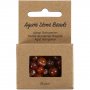 Agatp�rlor br�nd orange och r�d 10x10-15x6 mm - 28 st.