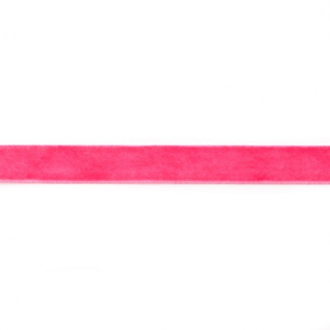 Dekorbånd - Fløjl 15 mm - Fuchsia - Dekorationsbånd - Øvrige, Bånd & dekorationsbånd, Tekstilbånd & snor