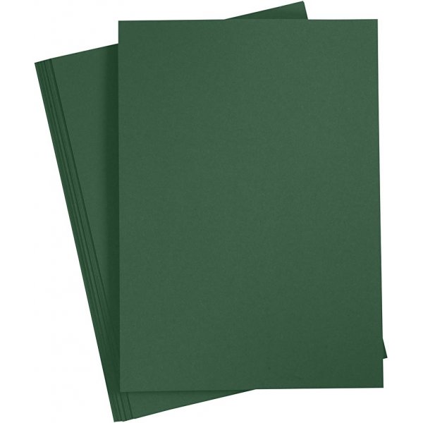 Färgad Kartong - mörkgrön - A4 - 180 g - 20 ark Färgad Kartong - mörkgrön - A4 - 180 g - 20 ark