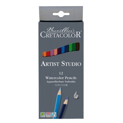 Akvarellblyantsett Cretacolor Artist Studio Line - 12 blyanter