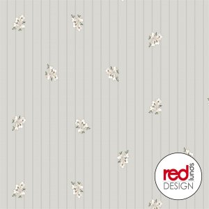 Vaxduk med Blomrand motiv - Beige