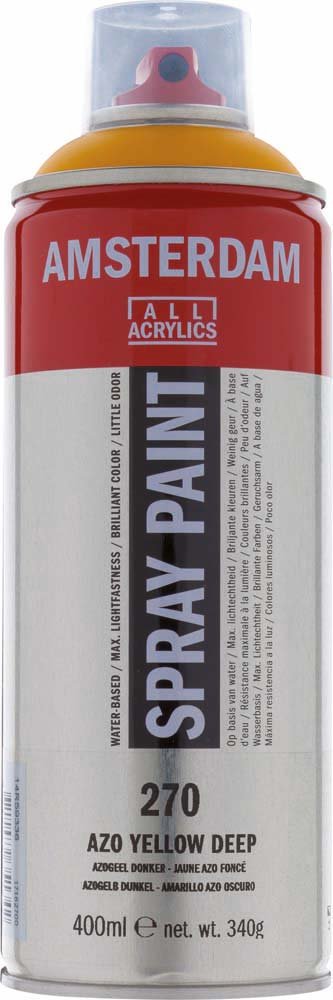 Amsterdam Spray 400 ml - Azo Yellow Deep - Spraydåser, Spraymaling, Hobbyfarve