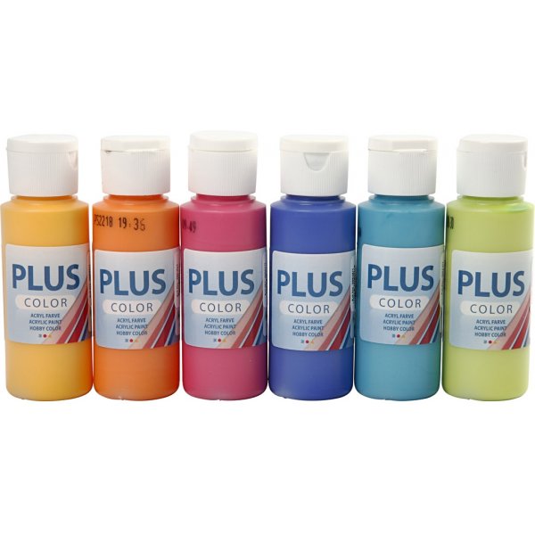Plus Color Hobbyfärg - colorful - 6 x 60 ml Plus Color Hobbyfärg - colorful - 6 x 60 ml