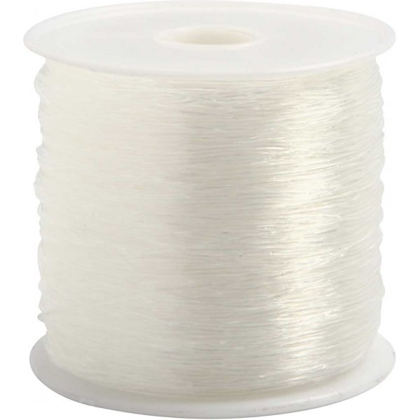Elastisk smyckestråd - Ø0,5 mm - rund - 100 m Elastisk smyckestråd - Ø0,5 mm - rund - 100 m