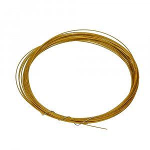 Smykketråd 0,40 mm - Guld 4 m Nylonovertræk
