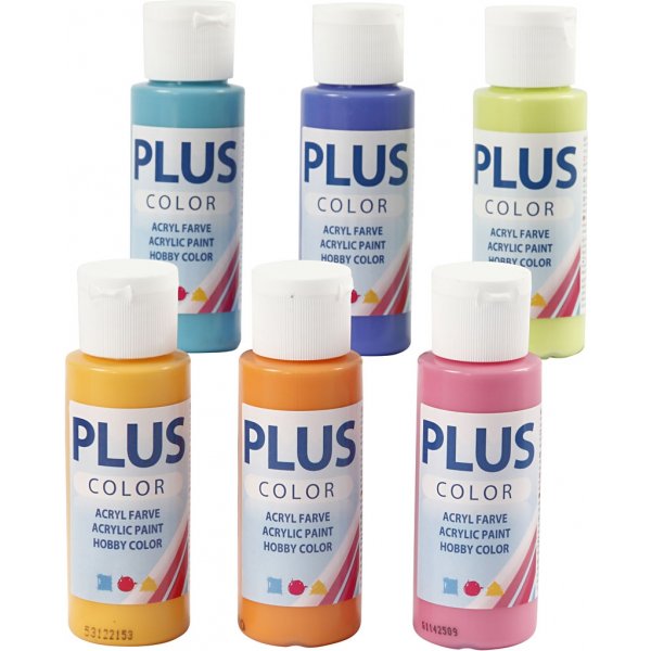 Plus Color Hobbyfärg - colorful - 6 x 60 ml Plus Color Hobbyfärg - colorful - 6 x 60 ml