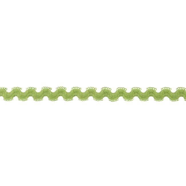 Bord - Elastisk Ric Rac - lime - Bårder, Bånd & pyntebånd, Tekstilbånd og snorer