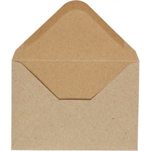 Kuvert - natur - 11,5 x 16 cm - 10 st Kuvert - natur - 11,5 x 16 cm - 10 st