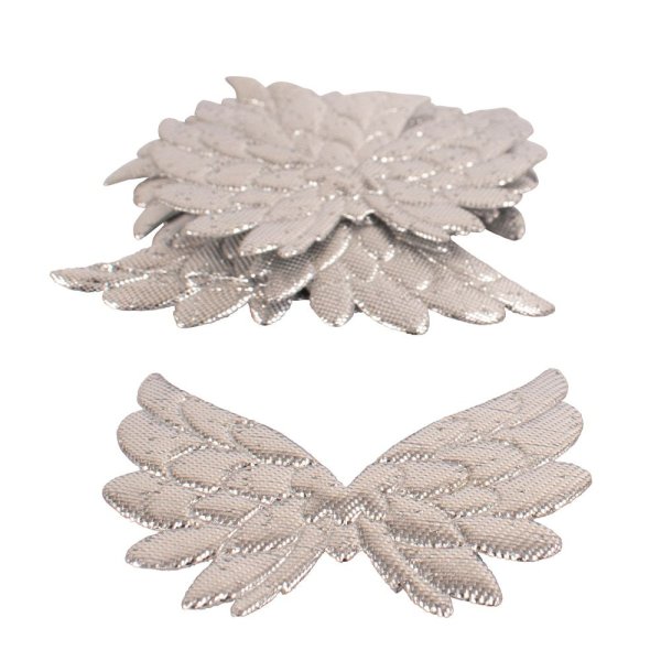 Änglavingar vadderade 5 × 3 cm 10 st - Silver Änglavingar vadderade 5 × 3 cm 10 st - Silver