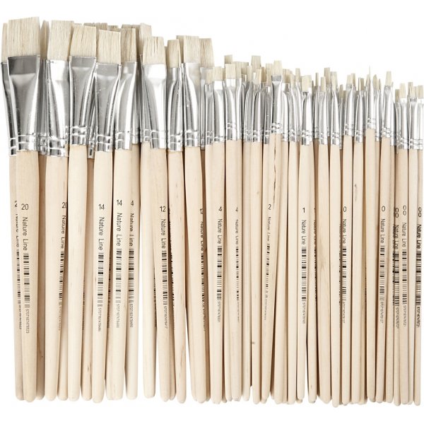 Natur Line Penslar - nr. 00+0+1+2+4+12+14+20 - platta - 68 st Natur Line Penslar - nr. 00+0+1+2+4+12+14+20 - platta - 68 st