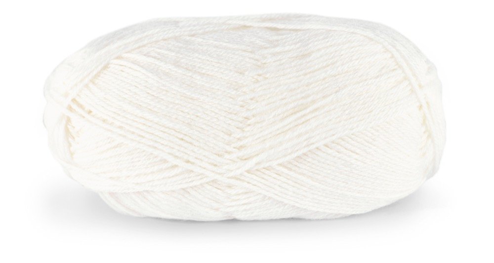 Silja Superwash - Hvid (302) - Silja Superwash Garn, Uldgarn, Garn, Strikke, hækle, knytte og væve