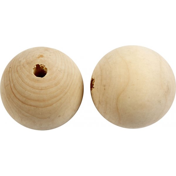 Träpärlor - Ø50 mm - 20 st Träpärlor - Ø50 mm - 20 st