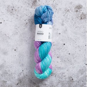 Merino raggi 100g - Lilac & rose pink