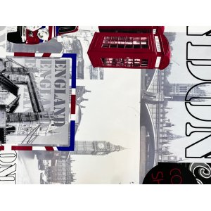 Vaxduk London motiv 140 cm