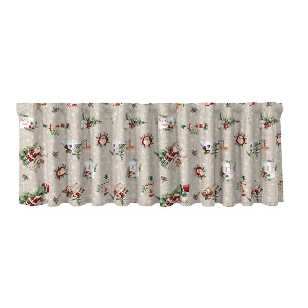 Flerstribet kappe med julemotiv i h�r, 50 cm - S�lges i meterm�l