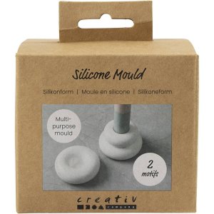 Silikonform Smultringformede lysestaker 2 og 3,8 cm H�yde 6 og 6,2 cm Diameter Matt gjennomsiktig - 1 stk