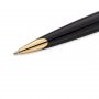 Kulepenn Waterman Carne Deluxe Black - Gold Trim - M Blue