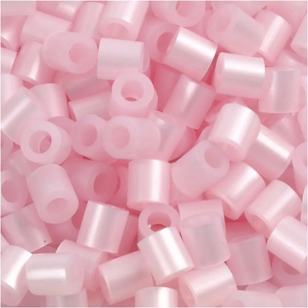 NABBI Tube Beads - Pink Mother of Pearl (32259) - 1100 stk. - Rørperler, Perler & perleplader, Håndværk