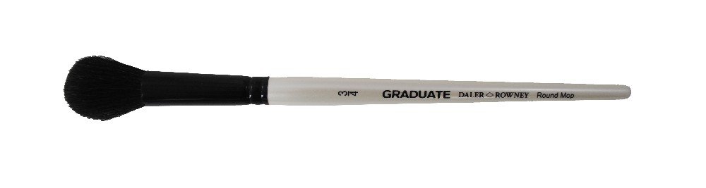 Akrylpensel Graduate Svart Gethår Oval Wash - 3/4 - Akrylpenslar & oljepenslar, Penslar