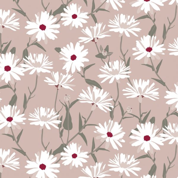 Vaxduk med Pr�stkrage motiv - Rosa