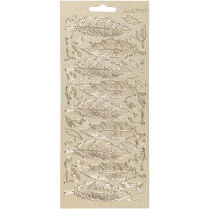 Fjerklisterm�rker 10x23 cm Guld - 1 ark