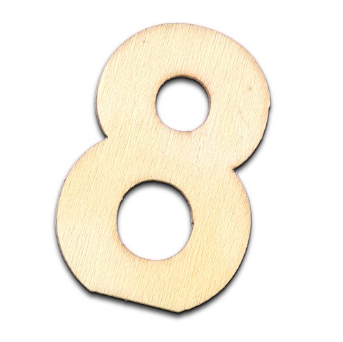 Träsiffra 8 i trä 40 x 2 mm Träsiffra 8 i trä 40 x 2 mm
