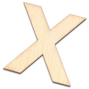 Träbokstav X i trä 40 x 2 mm Träbokstav X i trä 40 x 2 mm
