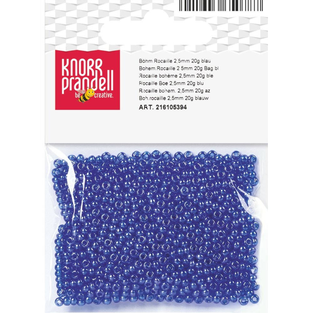 Boheme rocailleperler 2,5 mm blå 20 g - Blandinger af rocaillesperler, Rocaillesperler, Håndværk