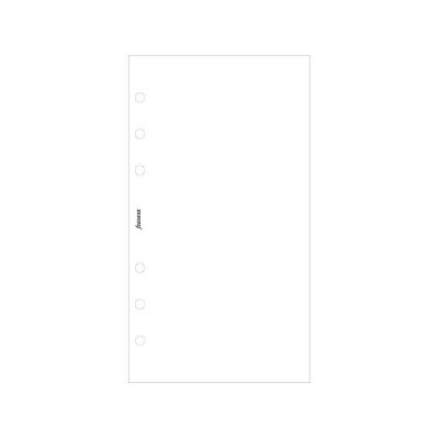 Notesbog til Filofax Personal - Ulinjeret - Hvid (30 blade)