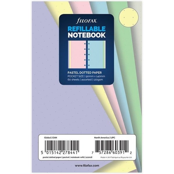Refill for Filofax Notebook-lomme - Stikket - Pastell Refill for Filofax Notebook-lomme - Stikket - Pastell