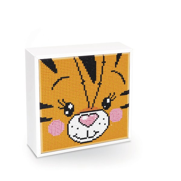Diamond dots-kit med tigermotiv 20 x 20 cm Diamond dots-kit med tigermotiv 20 x 20 cm