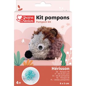 Gör-det-själv-kit för pompom - igelkott Gör-det-själv-kit för pompom - igelkott